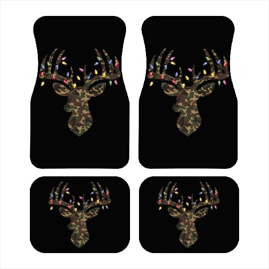 Christmas Holiday Camo Hunting Reindeer Deer Xmas Car Mats