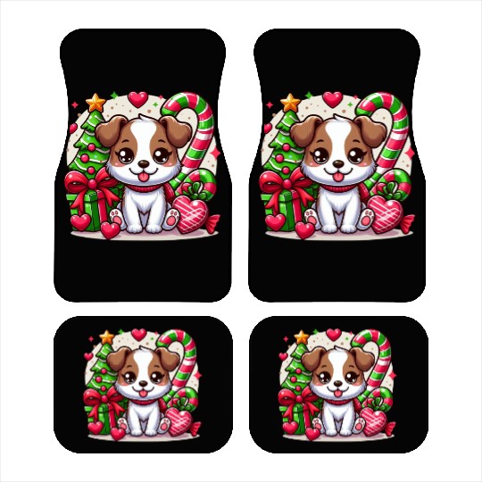 FUNNY CHRISTMAS DOG Car Mats