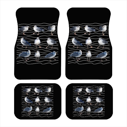 seagull sea ocean sailing coast Car Mats