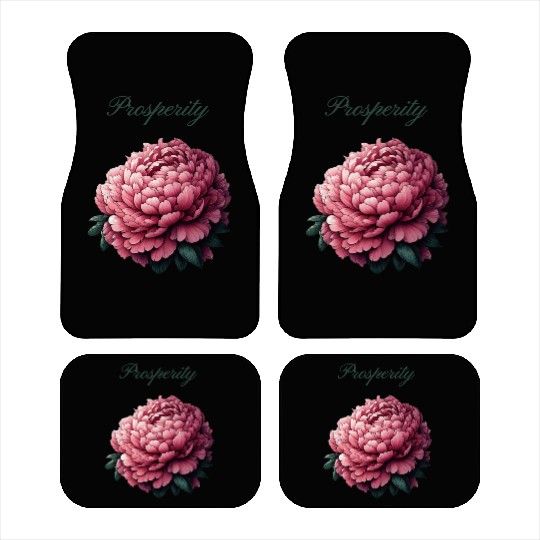 Peony of Prosperity: A Symbol of Wealth Car Mats