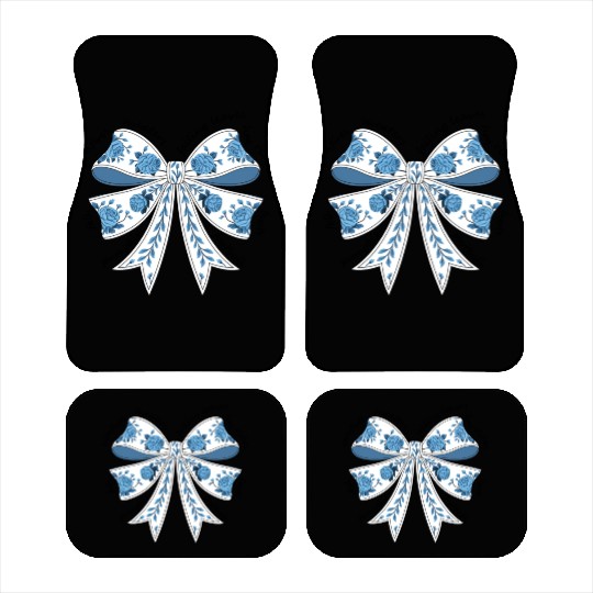 Christmas Coquette bow, Christmas santa bow Car Mats