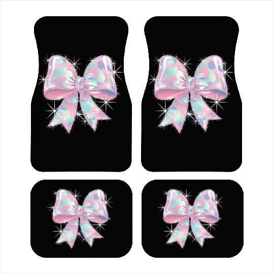 Christmas Coquette Bow, Merry Christmas Car Mats
