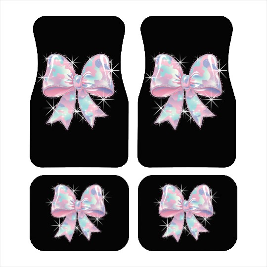 Christmas Coquette Bow, Merry Christmas Car Mats