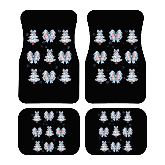 Christmas Coquette Bow, Merry Christmas Car Mats