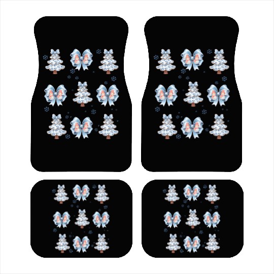 Christmas Coquette Bow, Merry Christmas Car Mats