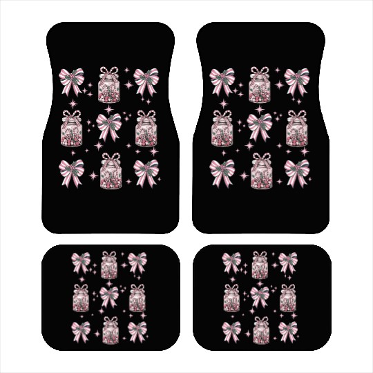 Christmas Coquette Bow, Merry Christmas Car Mats