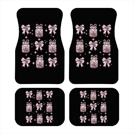 Christmas Coquette Bow, Merry Christmas Car Mats