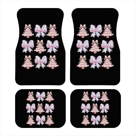 Christmas Coquette Bow, Merry Christmas Car Mats