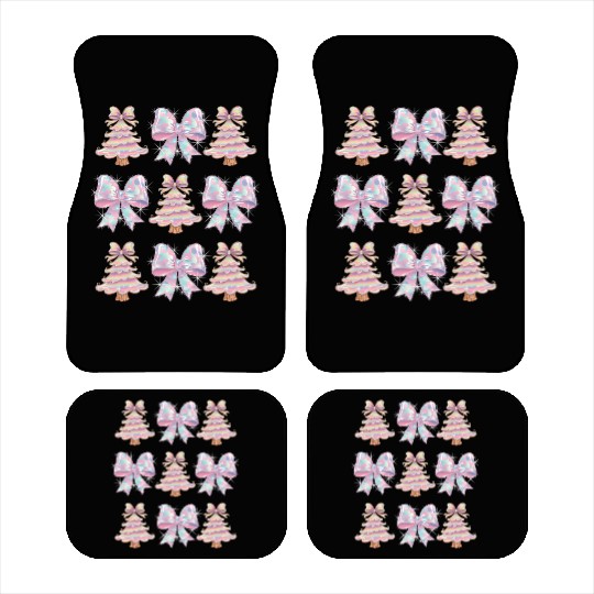 Christmas Coquette Bow, Merry Christmas Car Mats
