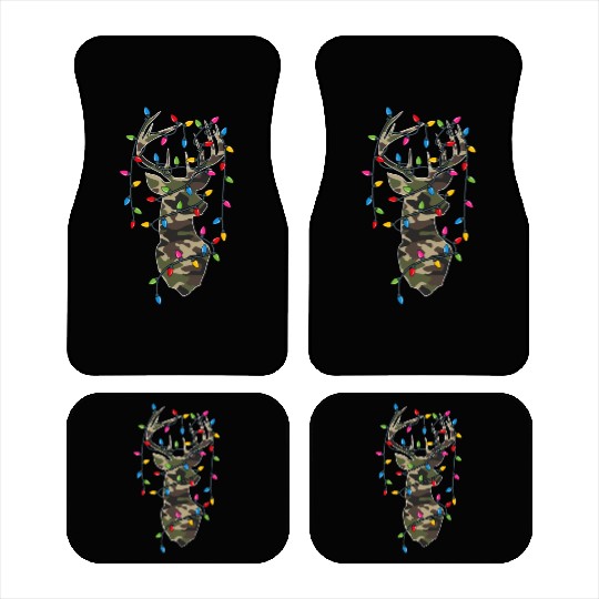 Christmas Holiday Camo Hunting Reindeer Deer Xmas Car Mats
