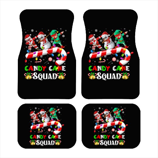Dabbing Santa Elf Snowman Candy Cane Christmas Car Mats