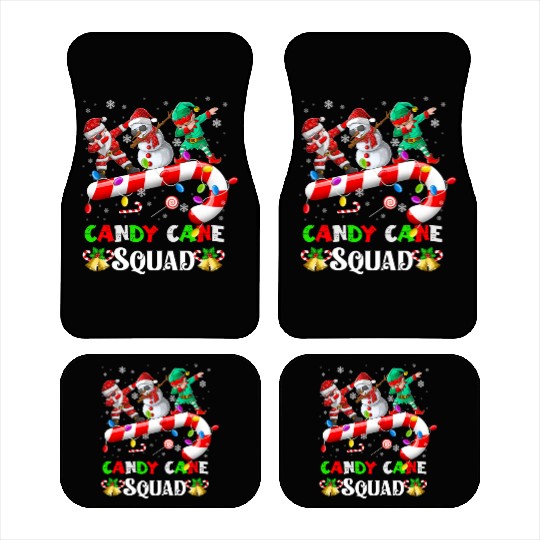 Dabbing Santa Elf Snowman Candy Cane Christmas Car Mats
