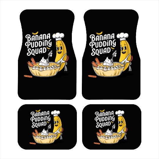 Banana Pudding Squad Lover Cooking Dessert Banana Car Mats