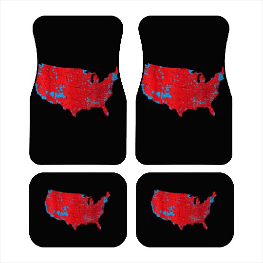 Election Result Map Unisex Car Mats,Red Wave Map