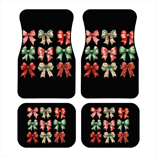 Christmas Coquette Bow, Cute Christmas Car Mats