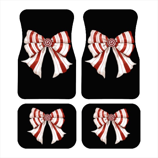 Christmas Coquette Bow, Cute Christmas Car Mats