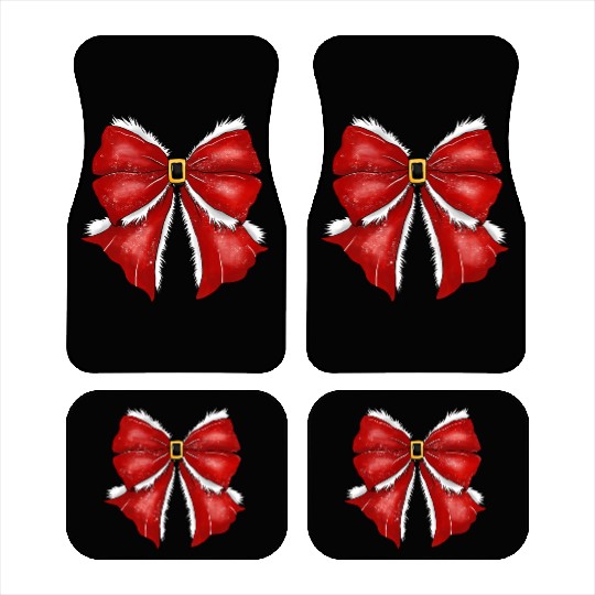 Christmas Coquette Bow, Cute Christmas Car Mats