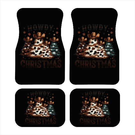 Howdy Christmas, Western Christmas Car Mats