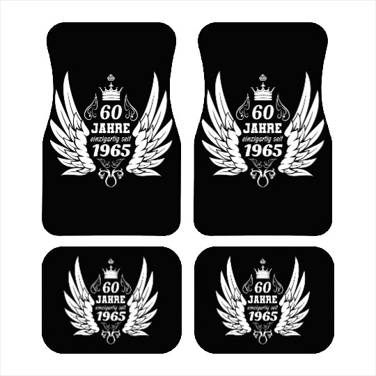 60 years unique since 1965 angel wings Car Mats