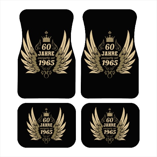 60 years unique since 1965 angel wings Car Mats