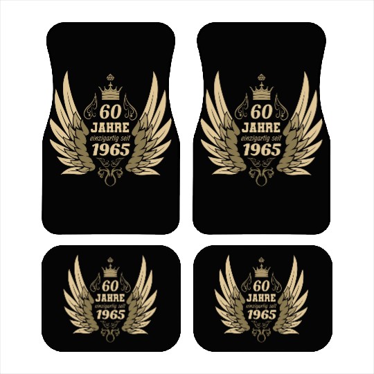 60 years unique since 1965 angel wings Car Mats