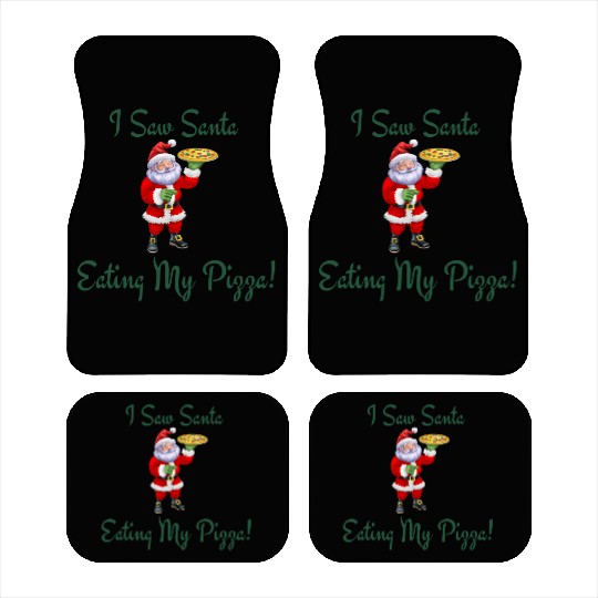 Funny Christmas Pizza Design Car Mats