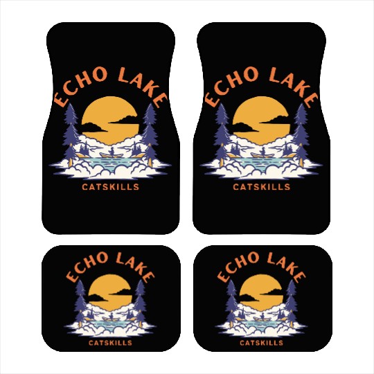 Echo Lake Catskills Wilderness Graphic Car Mats