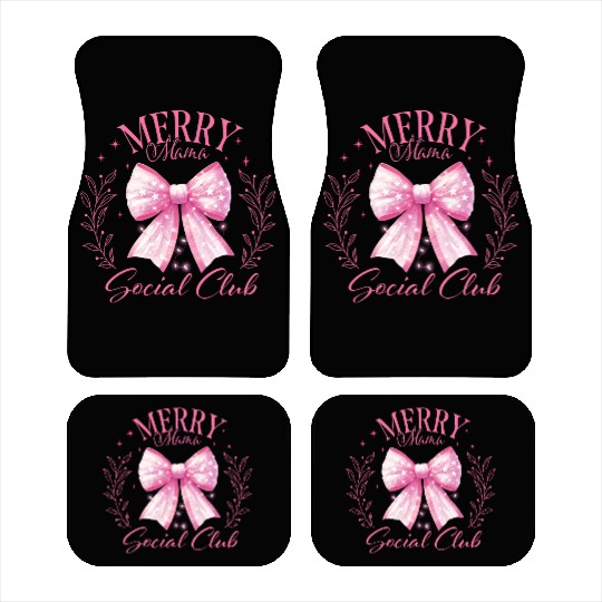 Merry Mama Bow, Merry Christmas Car Mats