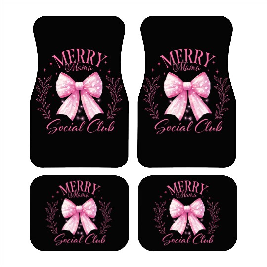 Merry Mama Bow, Merry Christmas Car Mats