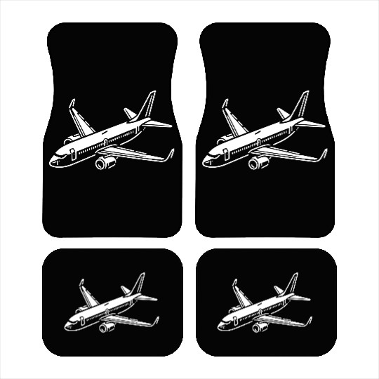 Minimalistic Vector Passenger Aircraft path29 Car Mats