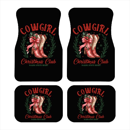 Cowgirl Christmas, Christmas Vintage Car Mats