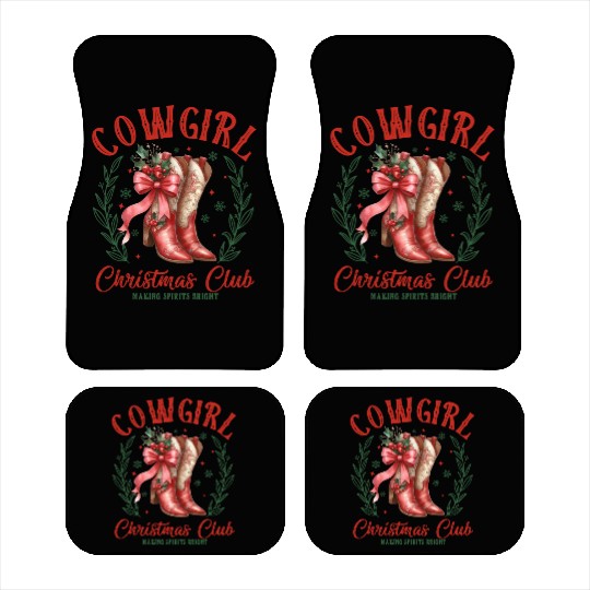 Cowgirl Christmas, Christmas Vintage Car Mats