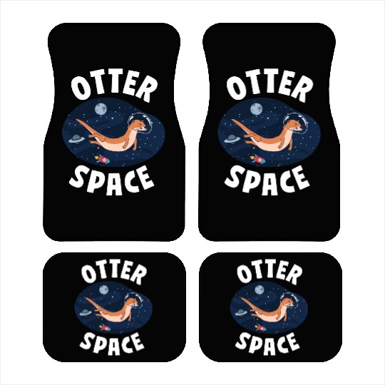 Otter Pun Space Science Astronaut Car Mats