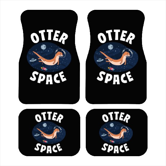 Otter Pun Space Science Astronaut Car Mats