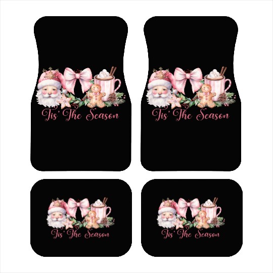 Pink Tis The Season Set Pink Car Mats