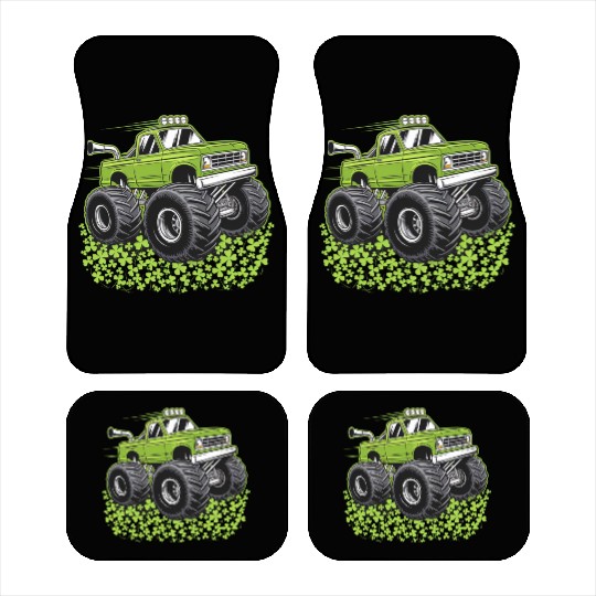 Boys St Patricks Day Toddler Lucky Monster Truck Car Mats