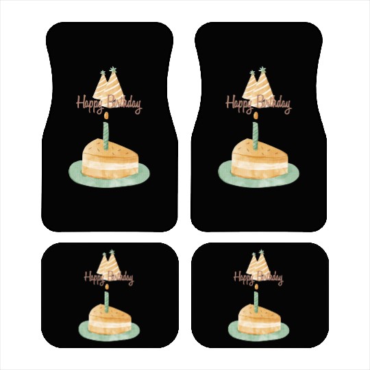 card neutral pale watercolor style birthday Car Mats