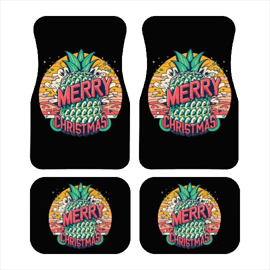 Pineapple Christmas Car Mats