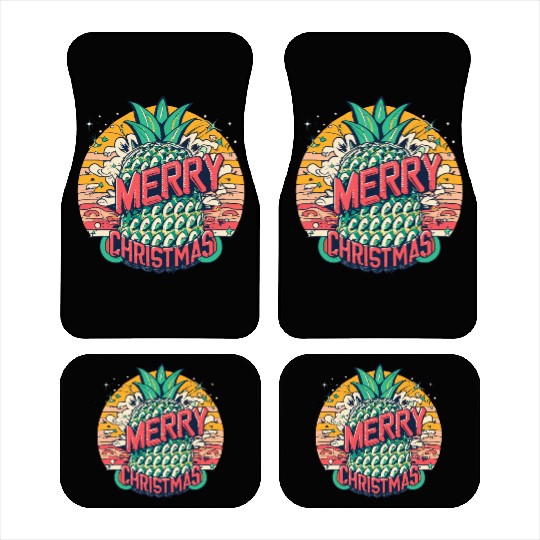 Pineapple Christmas Car Mats