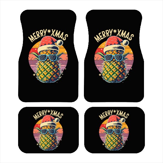 Pineapple Christmas Car Mats