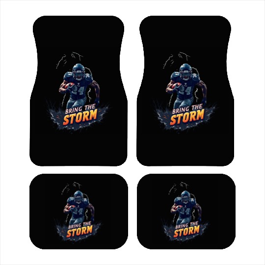 Bring the Storm: Electrifying Football Action Car Mats