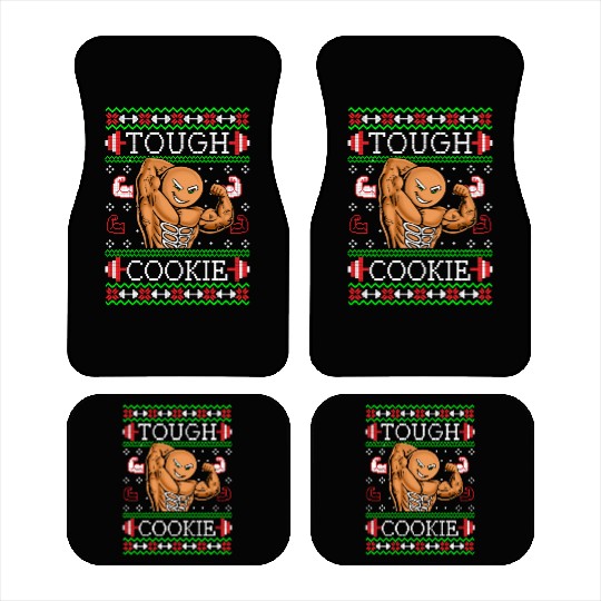 Gingerbread Man Funny Christmas Workout Gym Ugly Car Mats