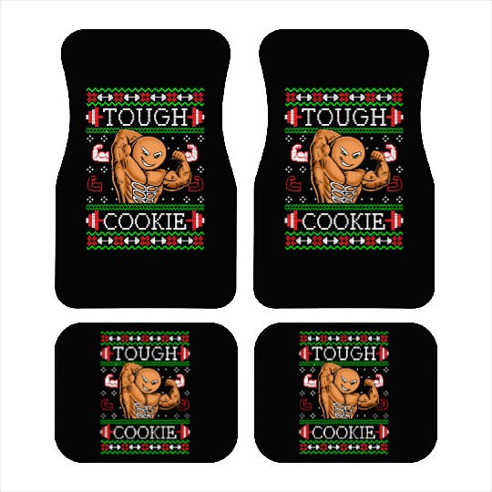Gingerbread Man Funny Christmas Workout Gym Ugly Car Mats