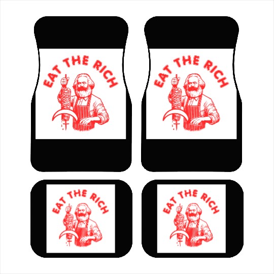 Eat the rich Karl Marx Eat Doner Kebab Rich Car Mats