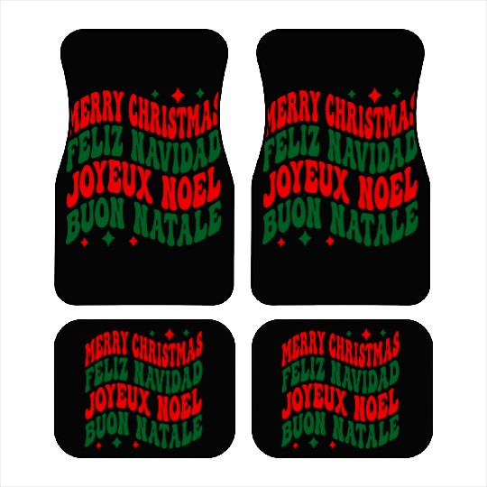 Merry christmas feliz navidad joyeux noel Car Mats