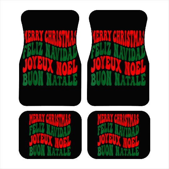 Merry christmas feliz navidad joyeux noel Car Mats