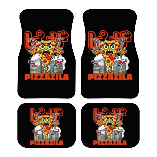 Pizzazila Pizza Monster Lover Car Mats