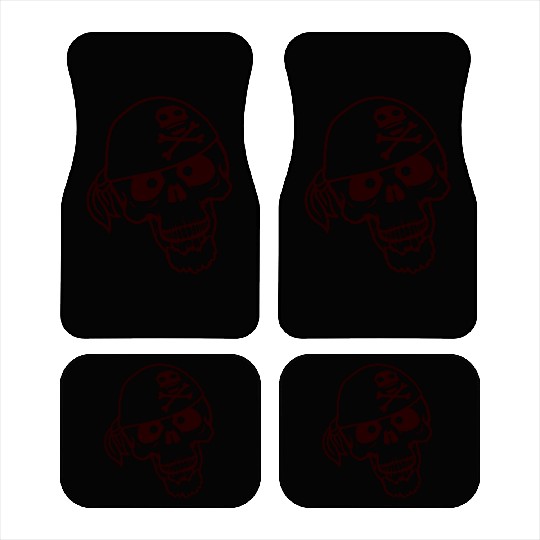 Pirate Hat Skull Skeleton Halloween Head Scarf Fun Car Mats