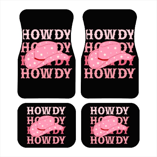 Howdy Cowboy Star Hat Car Mats