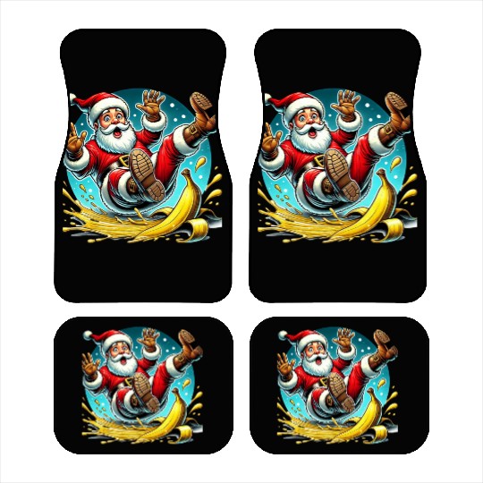 Christmas Chaos: Santa’s Banana Slip Car Mats